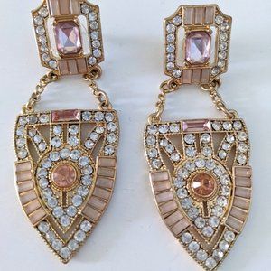 Rose gold party earrings